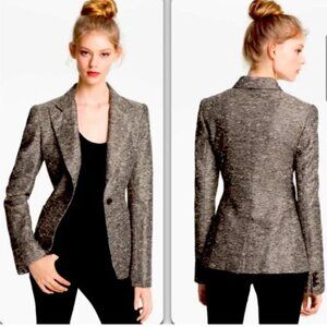 McGinn blazer metallic silver grey 2 women's luxury designer